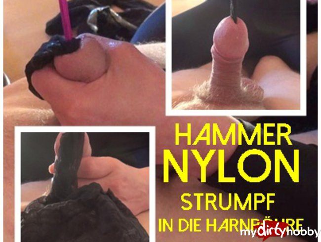 HAMMER NYLON Strumpf in die Harnröhre gestopft
