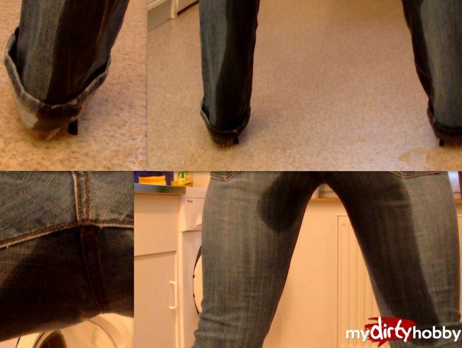 Jeans richtig vollgepinkelt