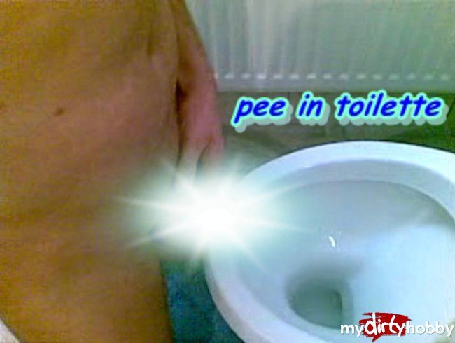 pee in toilette