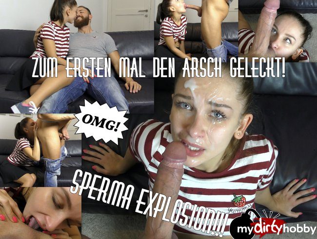 ZUM ERSTEN MAL DEN ARSCH GELECKT! + SPERMA EXPLOSION!!!