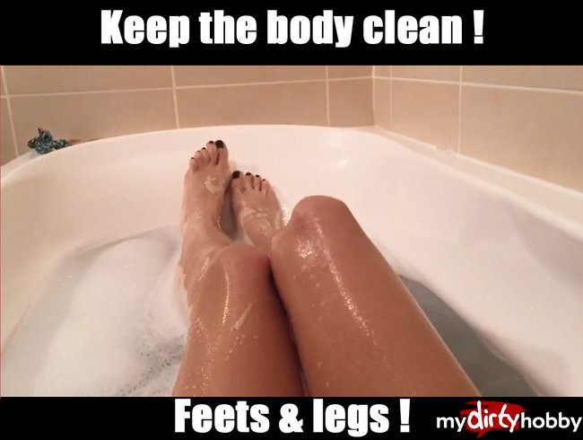Halten Sie den Körper sauber! Füße und Beine! [HD]