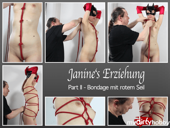 Janine’s Erziehung – Part 2 – Bondage mit rotem Seil