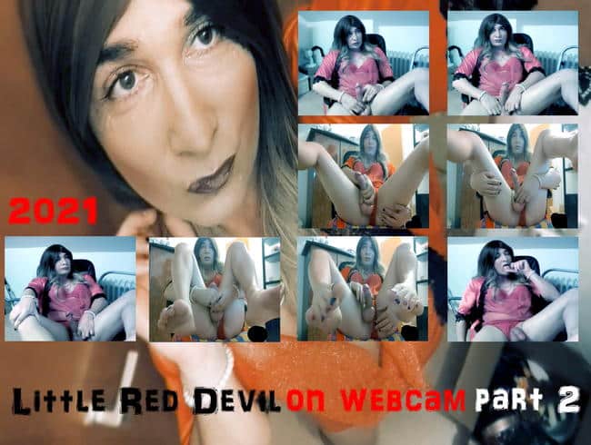 Little red devil on webcam part 2